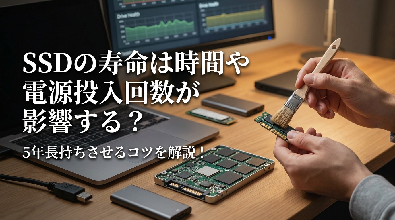 SSDの寿命は時間や電源投入回数が影響する?5年長持ちさせるコツを解説!
