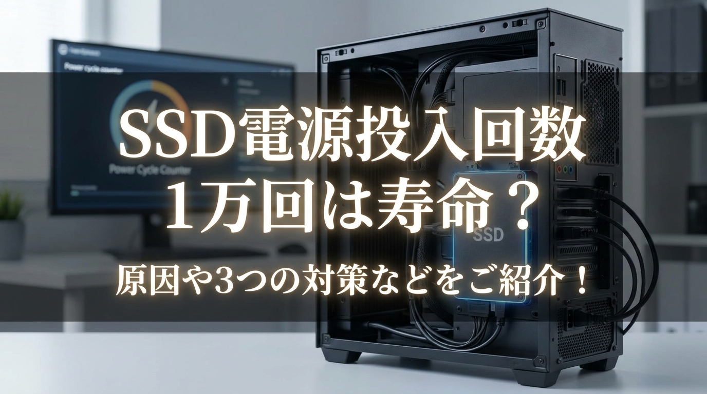 ssd 電源投入回数 1万回は寿命？原因や3つの対策などをご紹介！