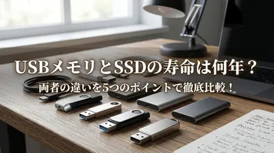 USBメモリとSSDの寿命は何年？両者の違いを5つのポイントで徹底比較！