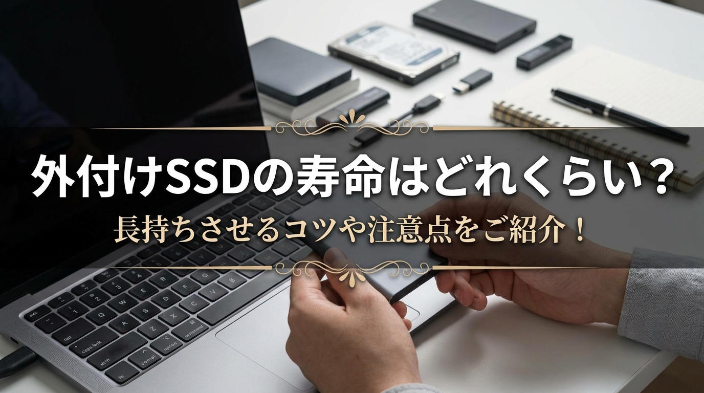 外付けSSDの寿命はどれくらい？長持ちさせるコツや注意点をご紹介！
