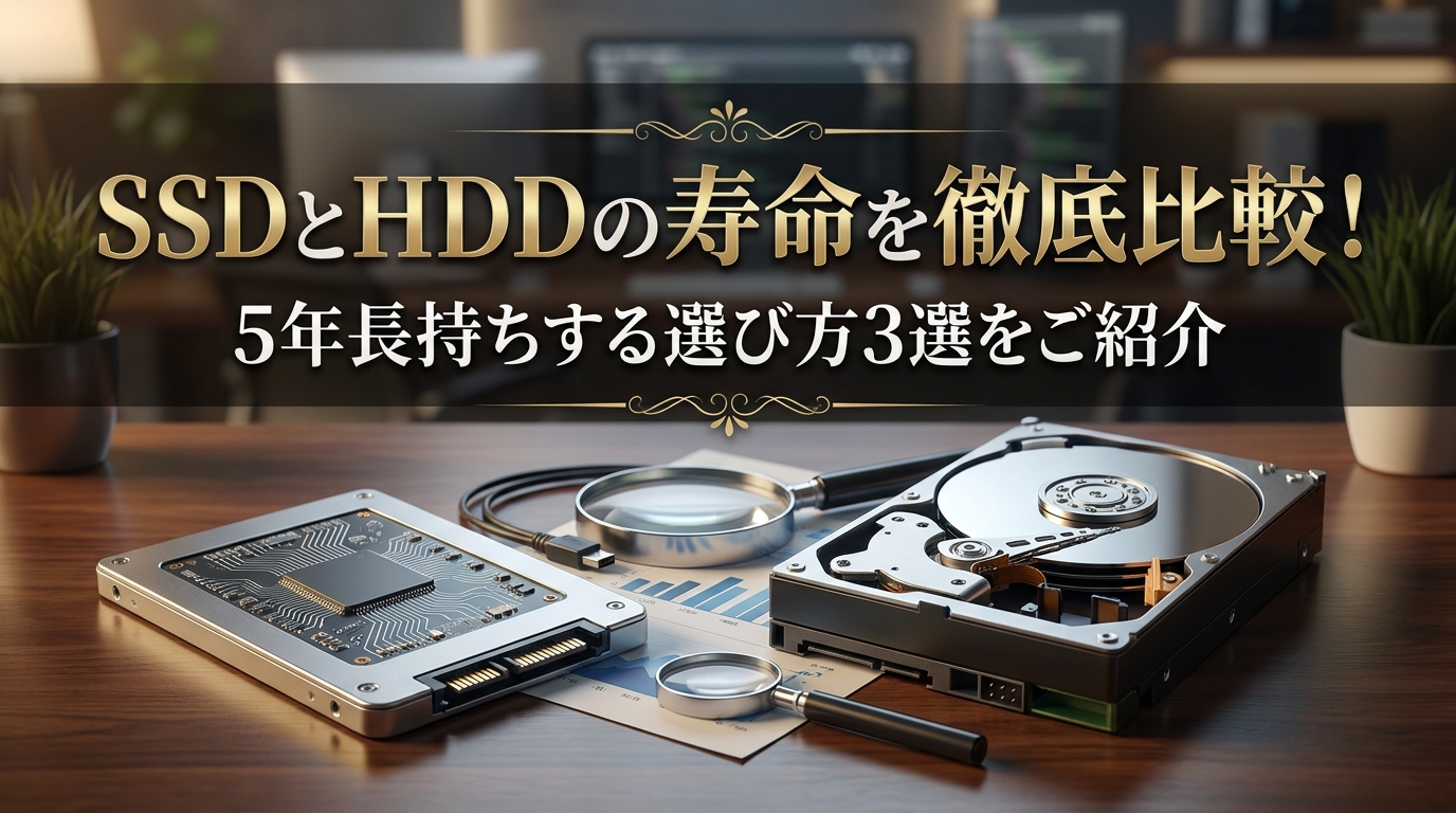 SSDとHDDの寿命を徹底比較！5年長持ちする選び方3選をご紹介