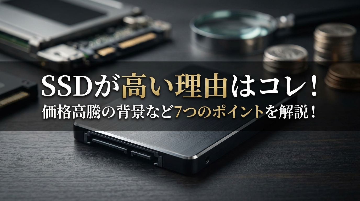 SSDが高い理由はコレ！価格高騰の背景など7つのポイントを解説！