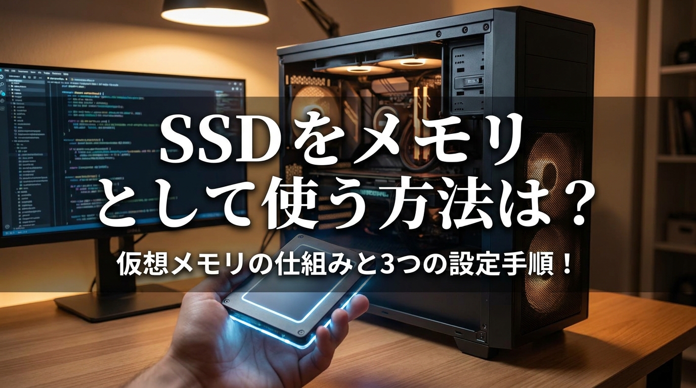 ssd を メモリ として使う方法は？仮想メモリの仕組みと3つの設定手順！