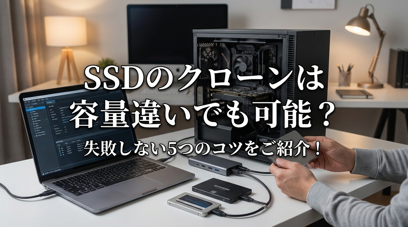 ssdのクローンは容量違いでも可能？失敗しない5つのコツをご紹介！