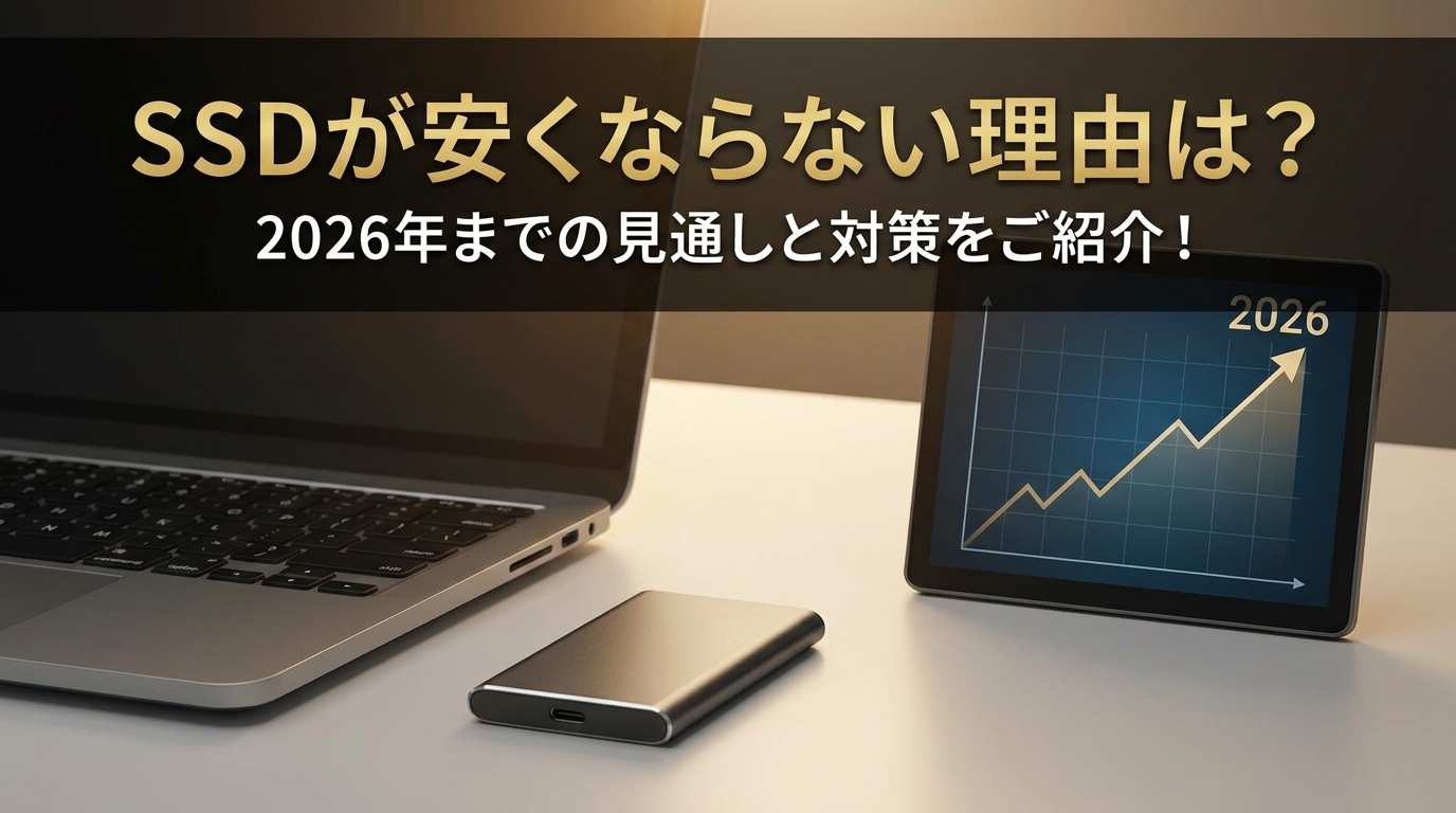 SSDが安くならない理由は？2026年までの見通しと対策をご紹介！