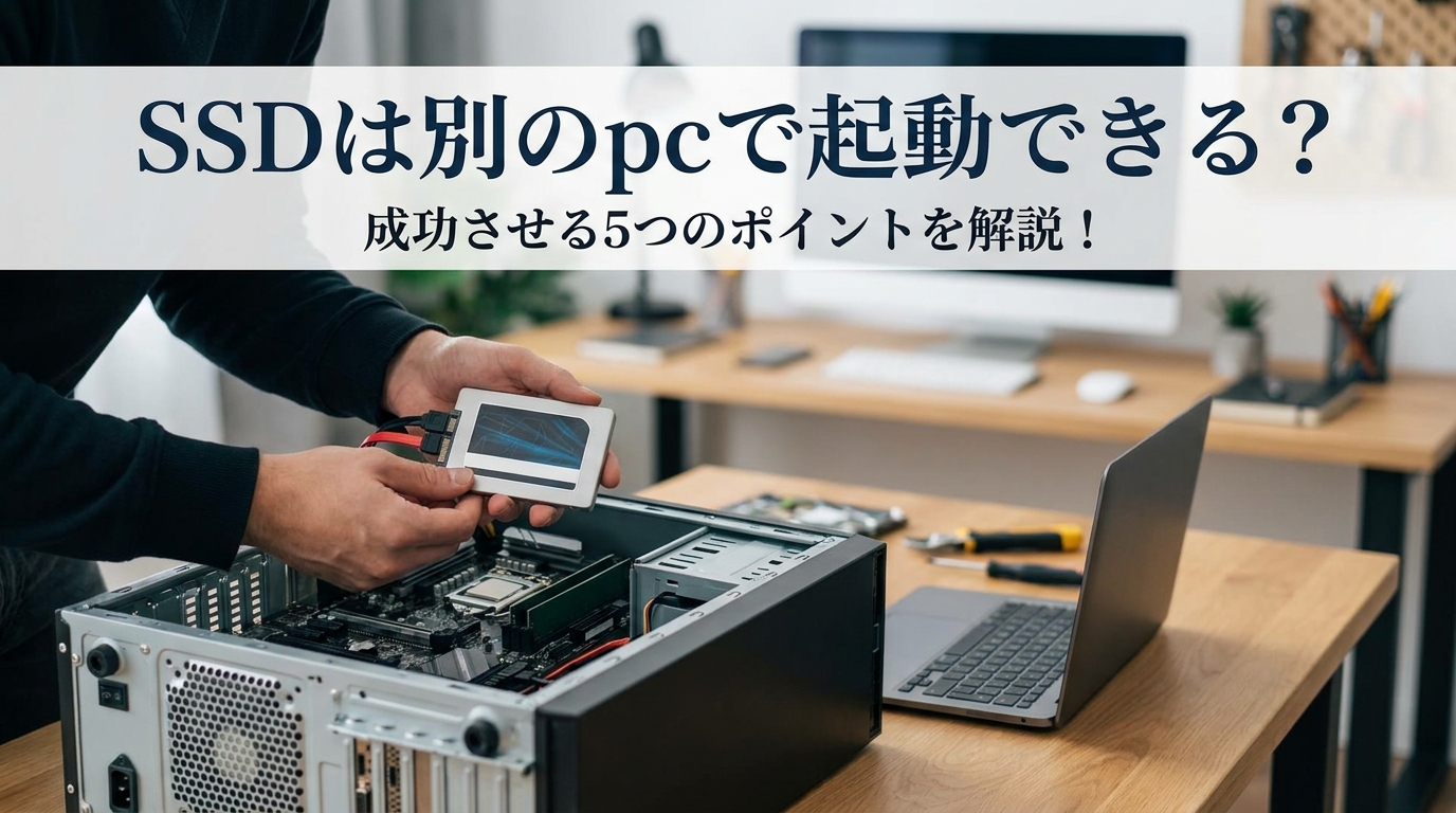 SSDは別のpcで起動できる？成功させる5つのポイントを解説！