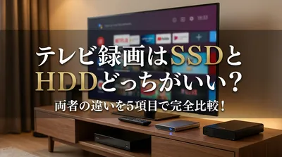 テレビ録画はSSDとHDDどっちがいい？両者の違いを5項目で完全比較！