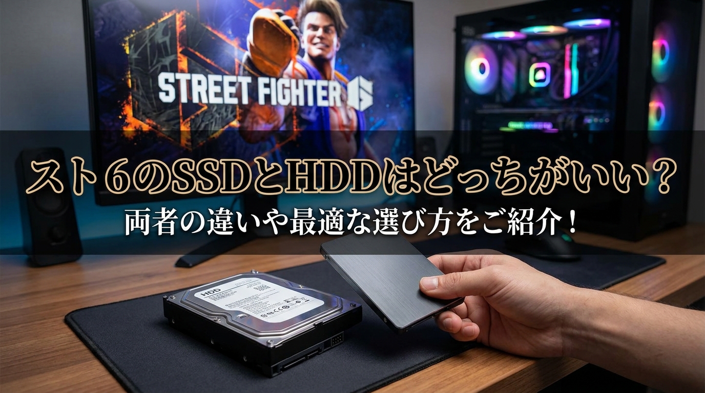 スト 6のSSDとHDDはどっちがいい?両者の違いや最適な選び方をご紹介!