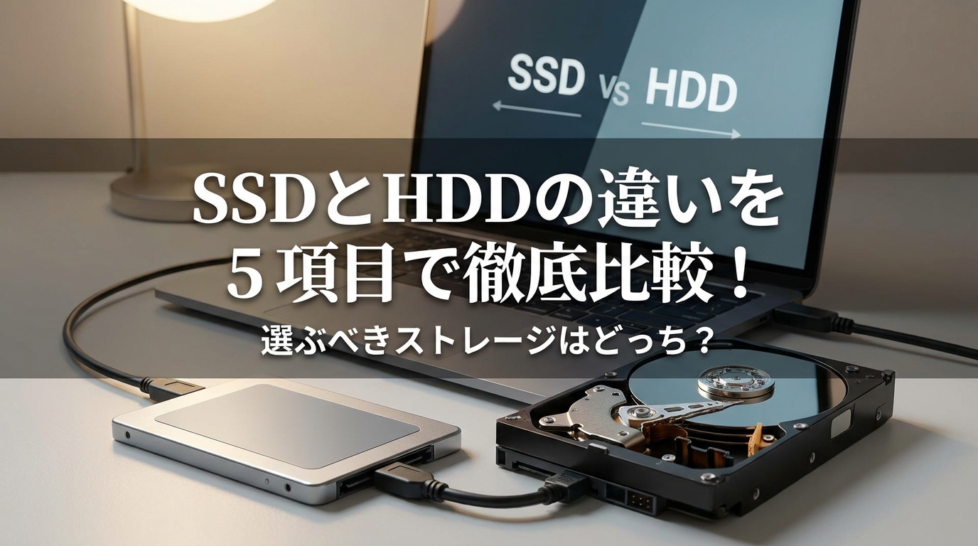 SSDとHDDの違いを5項目で徹底比較！選ぶべきストレージはどっち？