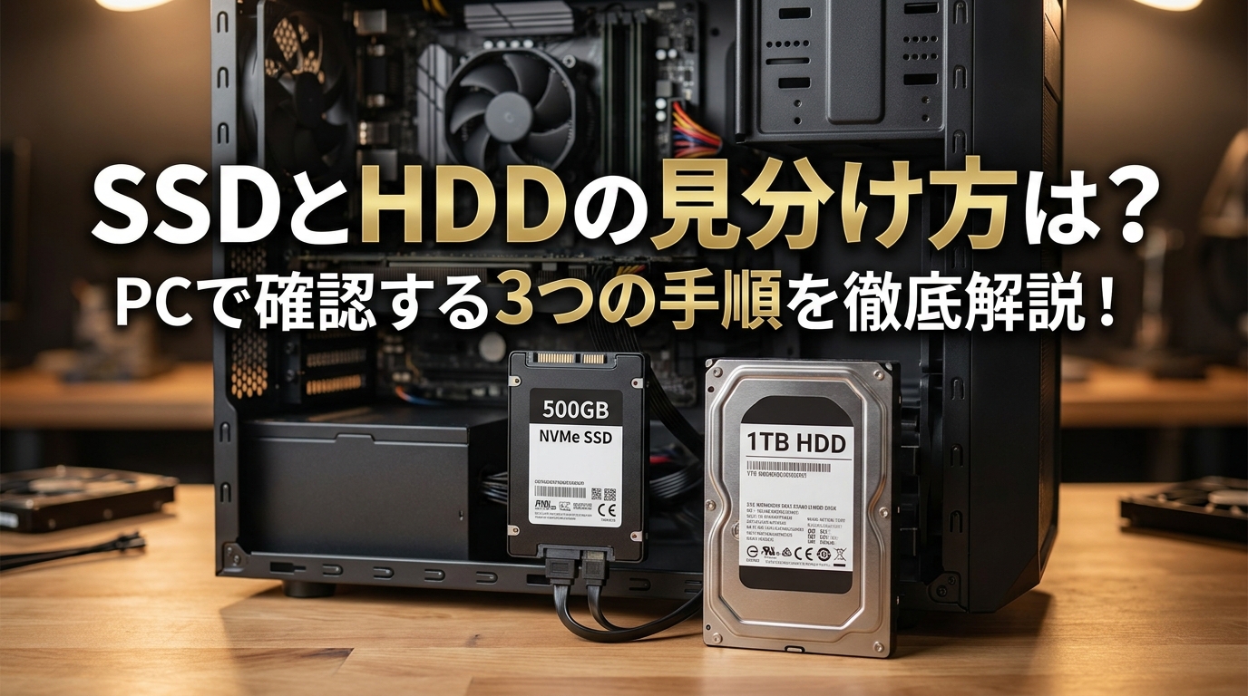 SSDとHDDの見分け方は？PCで確認する3つの手順を徹底解説！