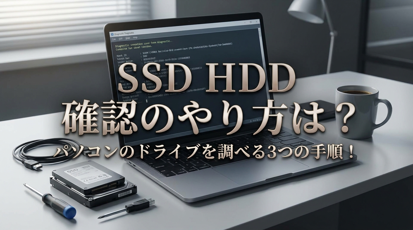SSD HDD 確認のやり方は？パソコンのドライブを調べる3つの手順！
