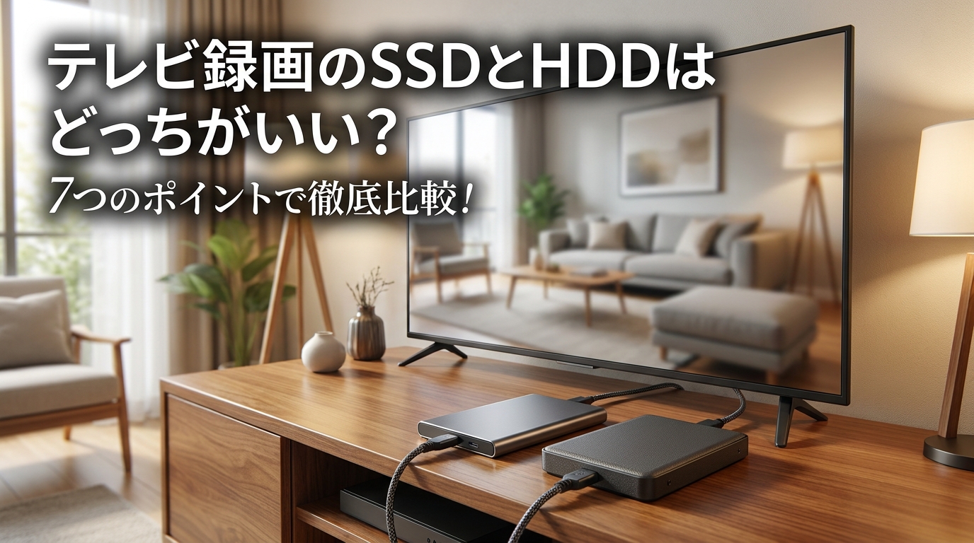 テレビ録画のSSDとHDDはどっちがいい？7つのポイントで徹底比較！