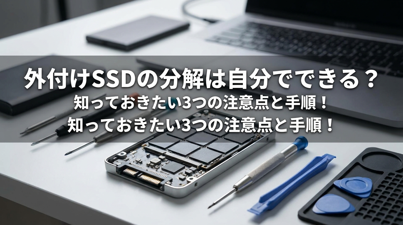 外付けSSDの分解は自分でできる？知っておきたい3つの注意点と手順！