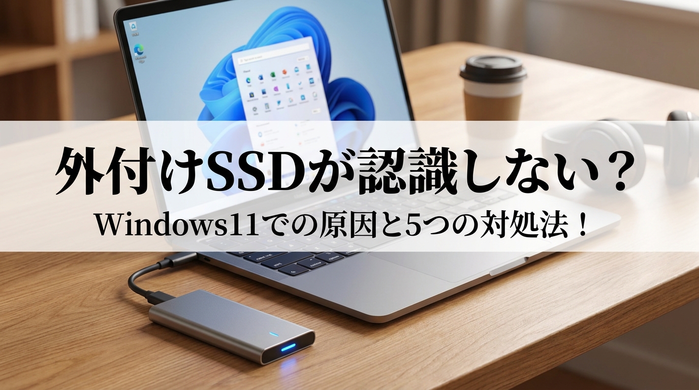 外付けSSDが認識しない？Windows11での原因と5つの対処法！