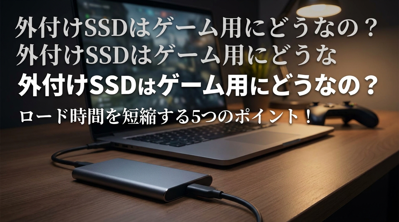 外付けSSDはゲーム用にどうなの？ロード時間を短縮する5つのポイント！
