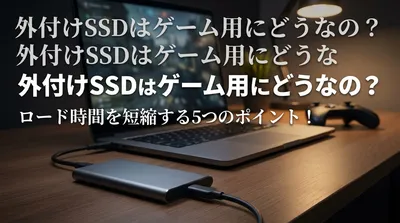 外付けSSDはゲーム用にどうなの？ロード時間を短縮する5つのポイント！