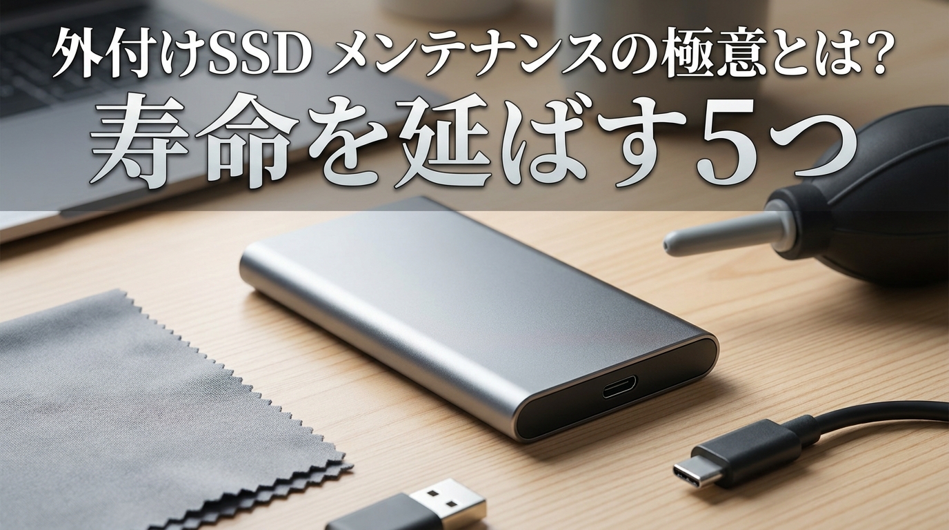 外付けSSD メンテナンスの極意とは？寿命を延ばす5つの方法を紹介！