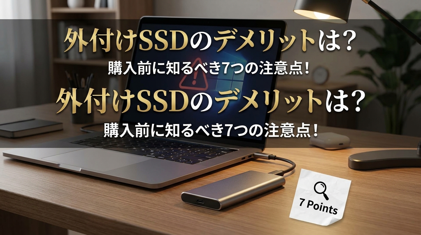 外付けSSDのデメリットは？購入前に知るべき7つの注意点！