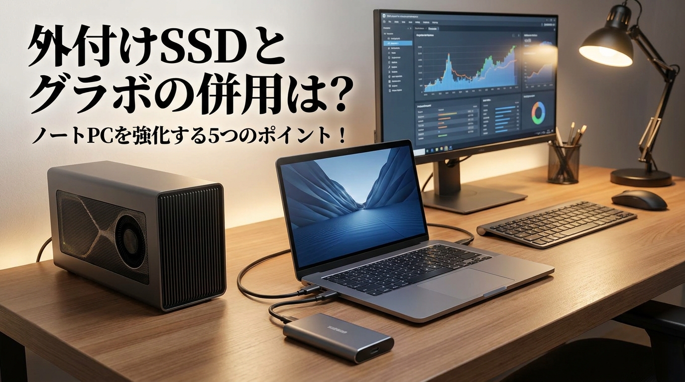 外付けSSDとグラボの併用は？ノートPCを強化する5つのポイント！