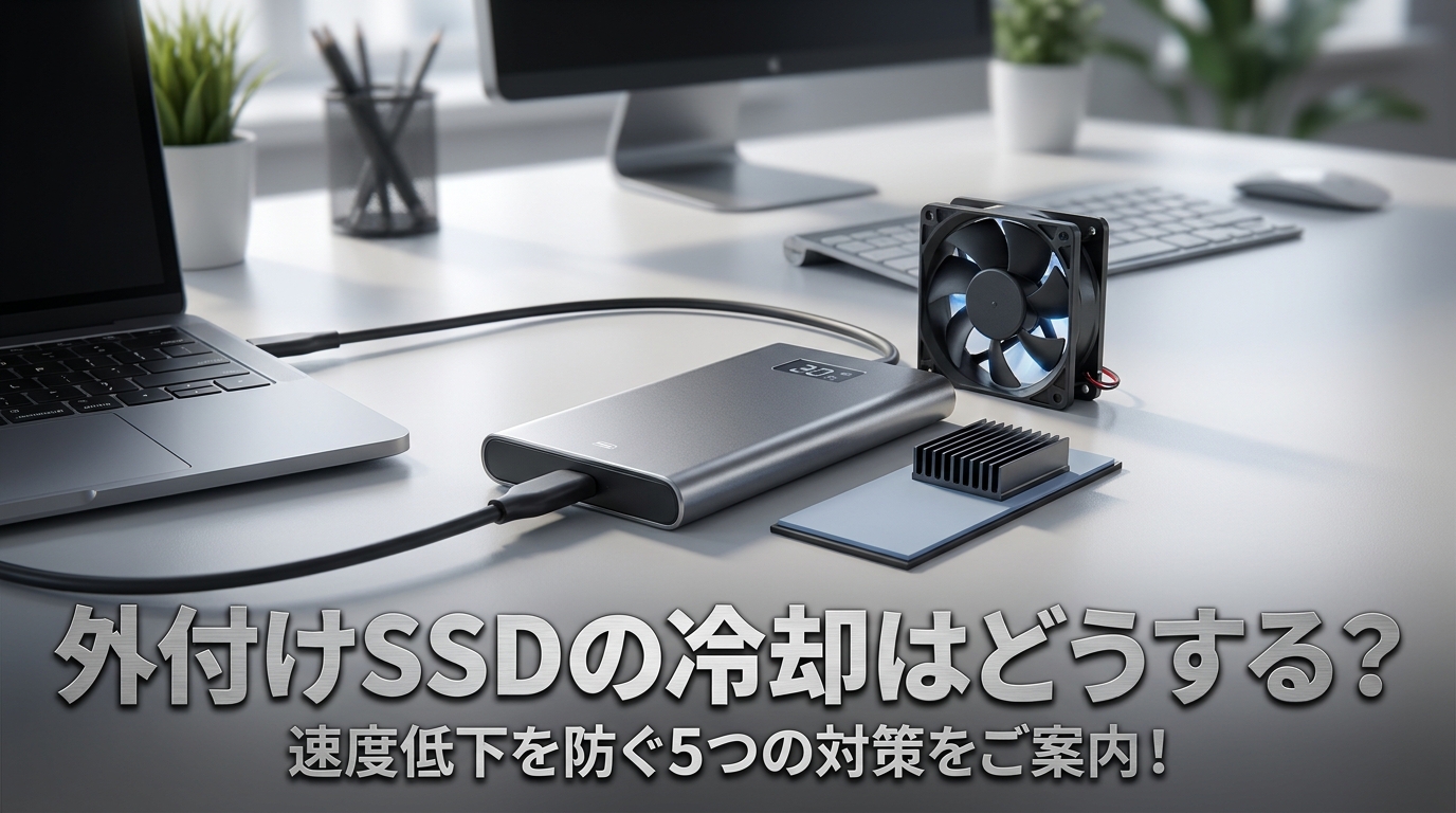 外付けSSDの冷却はどうする？速度低下を防ぐ5つの対策をご案内！