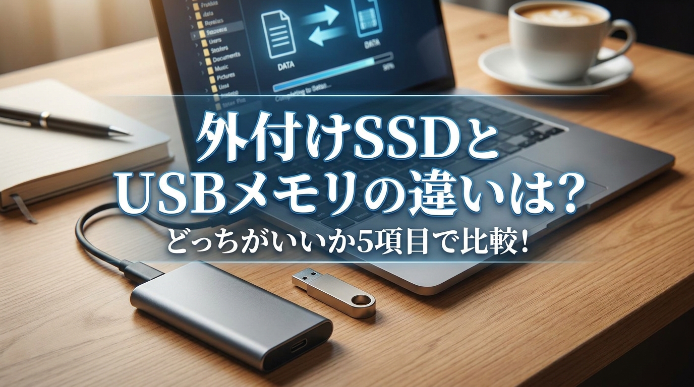 外付けSSDとUSBメモリの違いは？どっちがいいか5項目で比較！