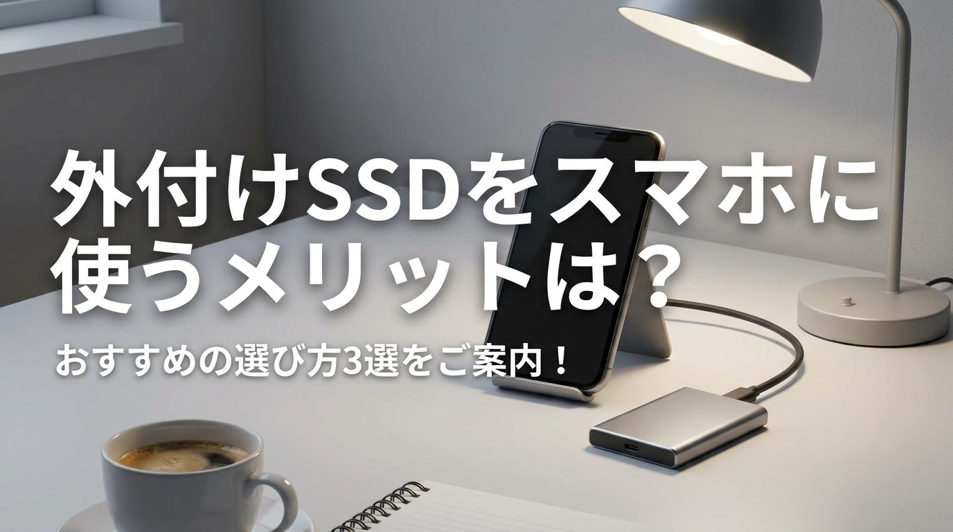 外付けSSDをスマホに使うメリットは？おすすめの選び方3選をご案内！