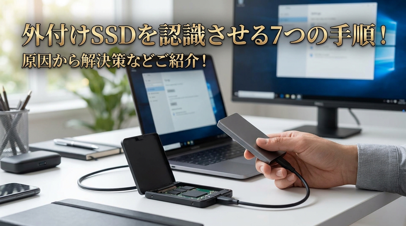 外付けSSDを認識させる7つの手順！原因から解決策などご紹介！