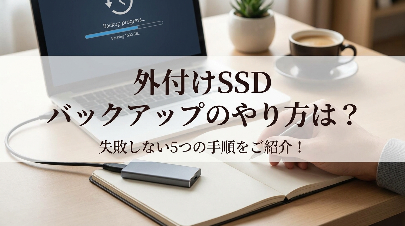 外付けSSD バックアップのやり方は？失敗しない5つの手順をご紹介！