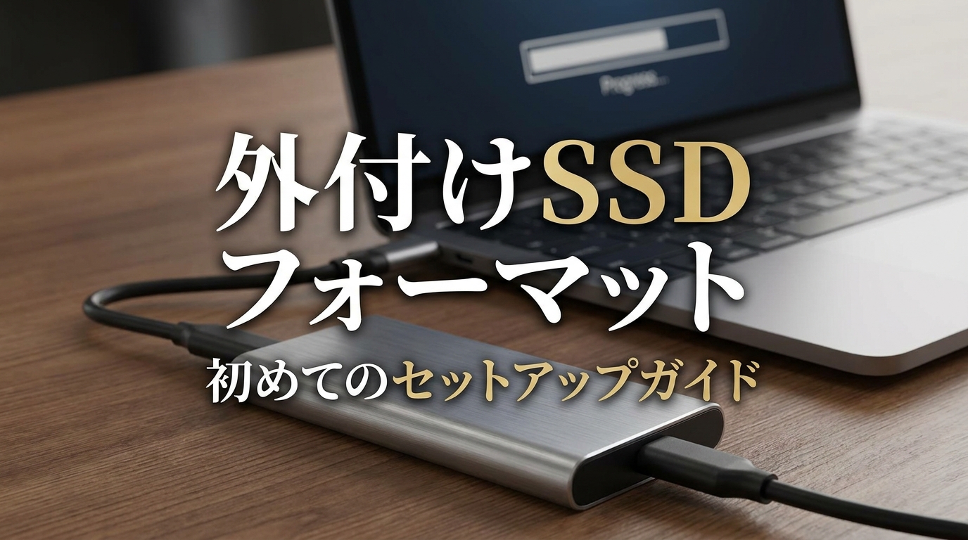 外付けSSD フォーマットの方法とは?初心者向けに5つの手順でやさしく解説!