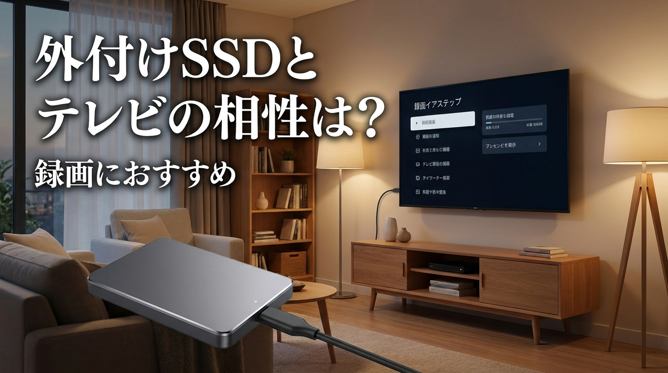 外付けSSDとテレビの相性は？録画におすすめの理由を徹底解説！