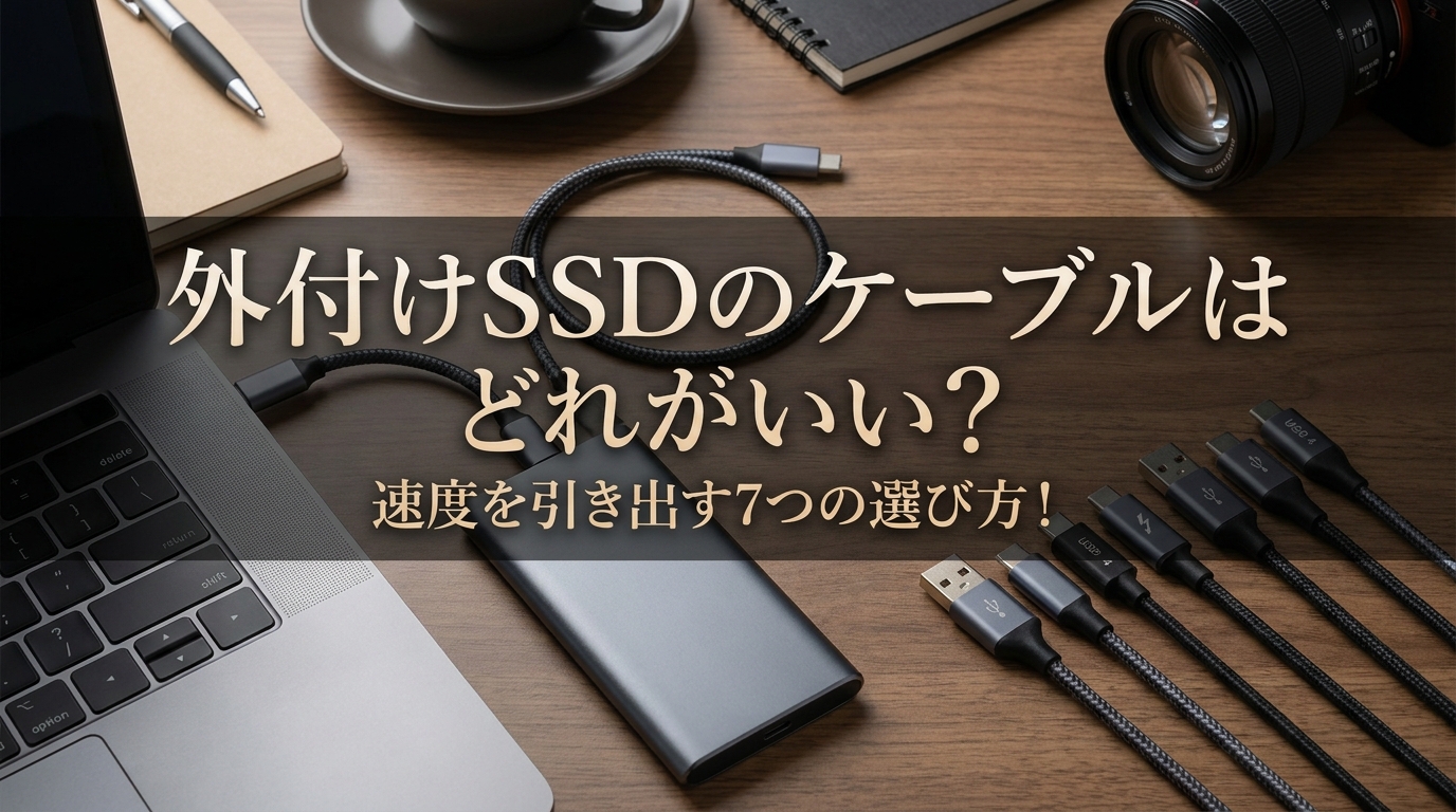 外付けSSDのケーブルはどれがいい？速度を引き出す7つの選び方！