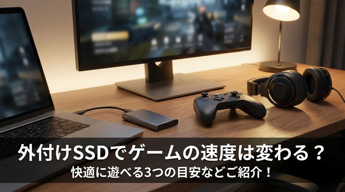 外付けSSDでゲームの速度は変わる？快適に遊べる3つの目安などご紹介！