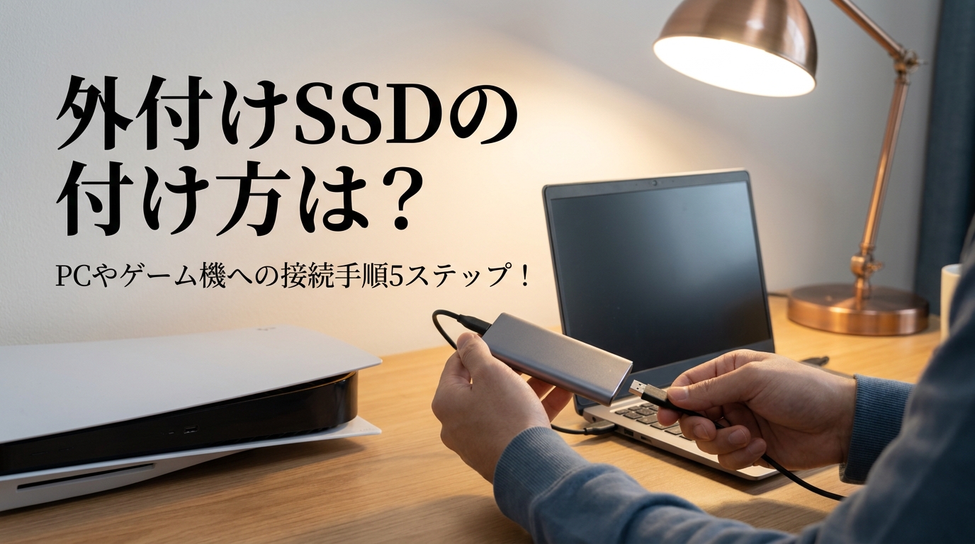 外付けSSDの付け方は？PCやゲーム機への接続手順5ステップ！