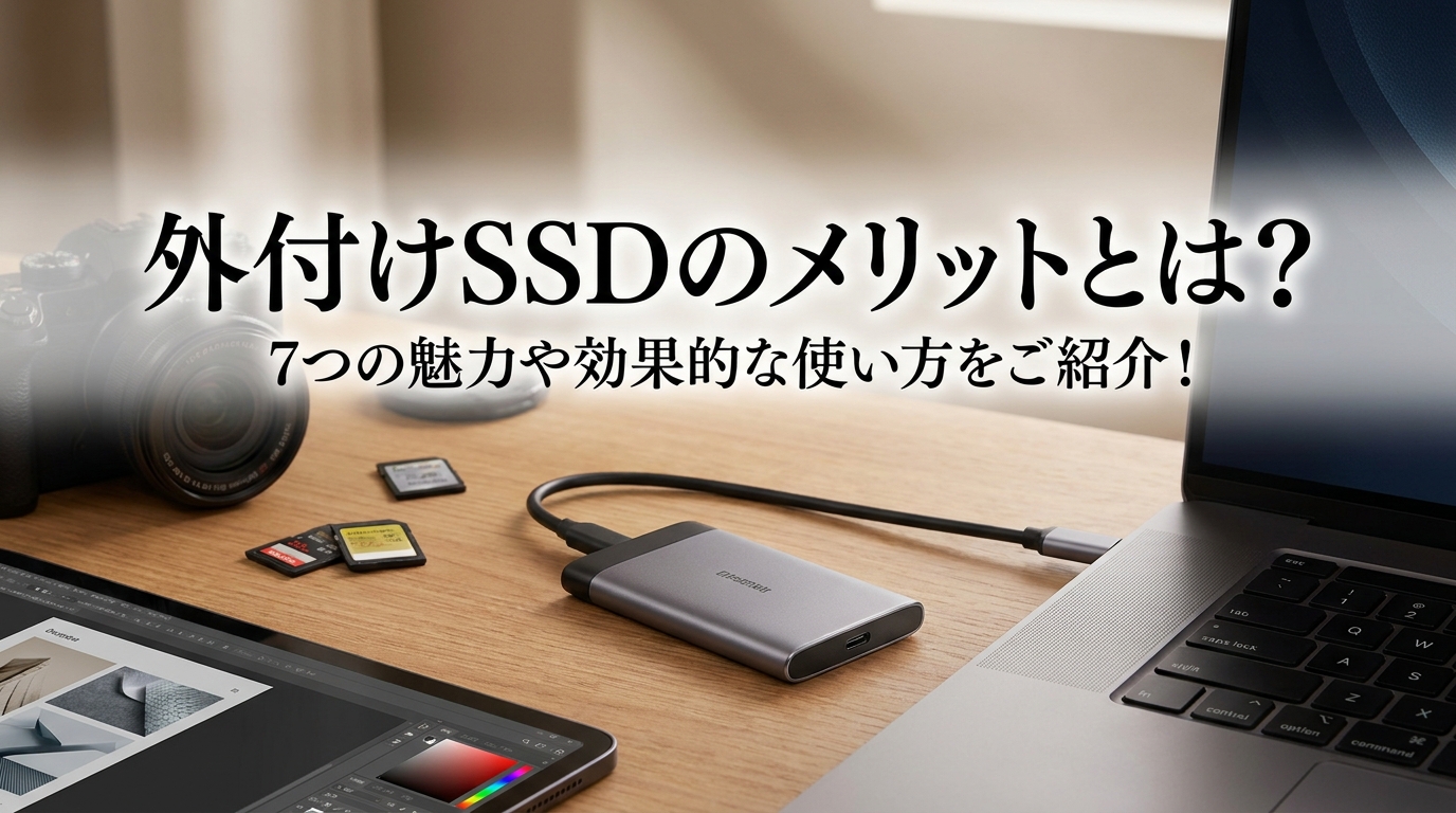 外付けSSDのメリットとは？7つの魅力や効果的な使い方をご紹介！