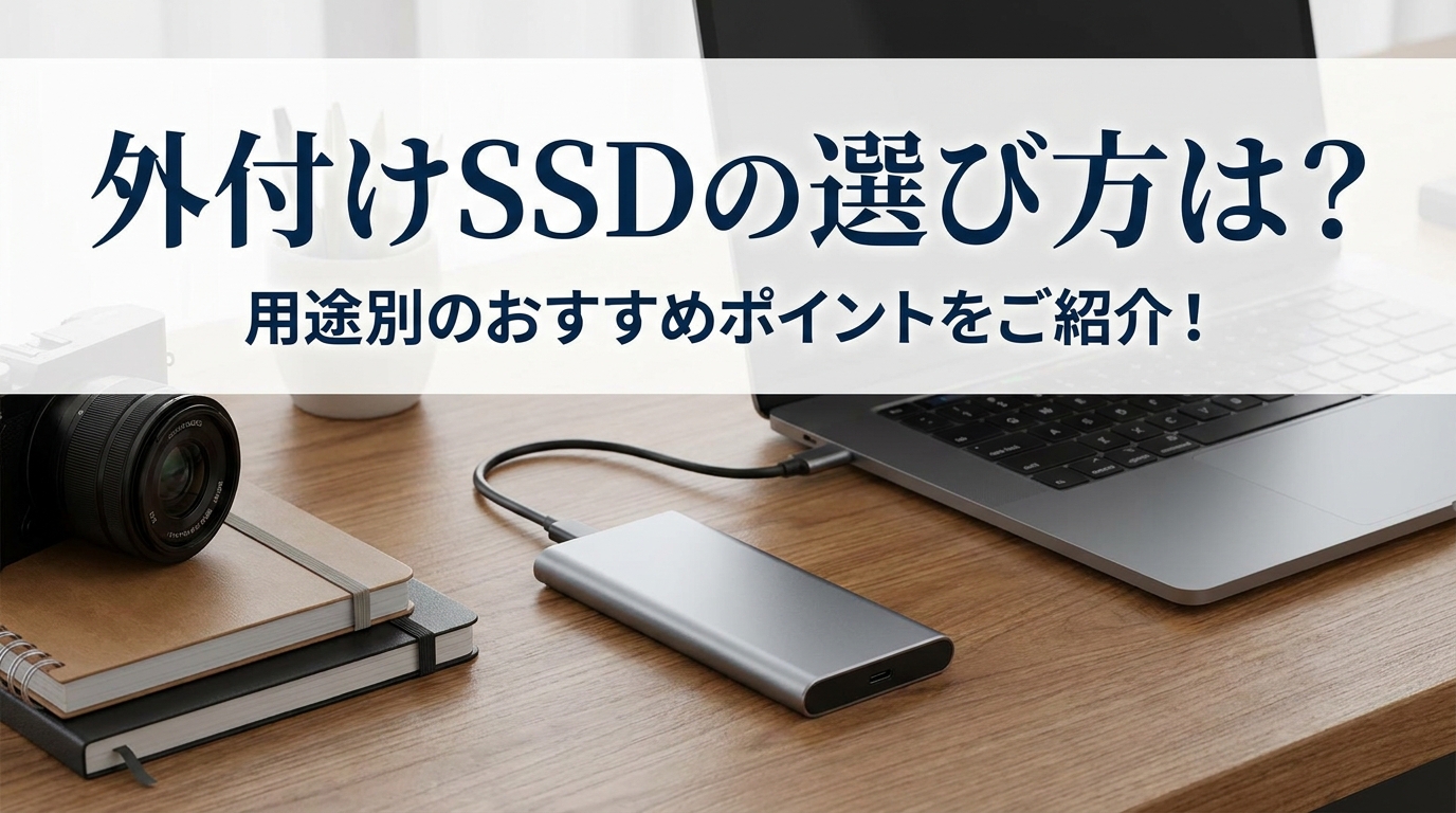 外付けSSDの選び方は？用途別のおすすめポイントをご紹介！