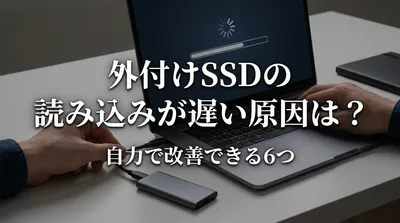 外付けSSDの読み込みが遅い原因は？自力で改善できる6つの方法をご紹介！