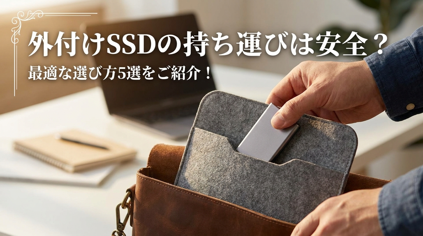 外付けSSDの持ち運びは安全?最適な選び方5選をご紹介!