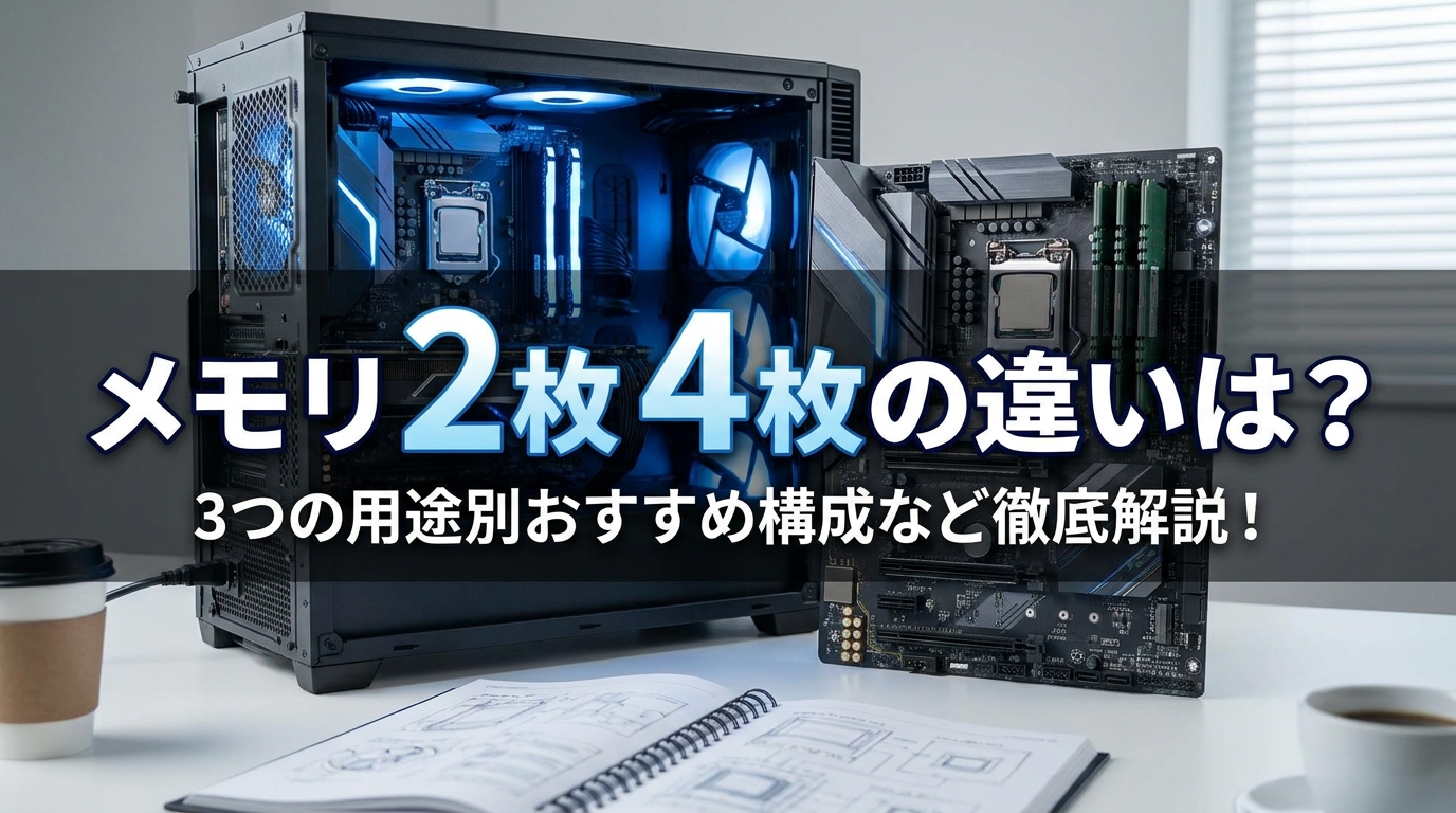 メモリ 2枚 4枚の違いは？3つの用途別おすすめ構成など徹底解説！