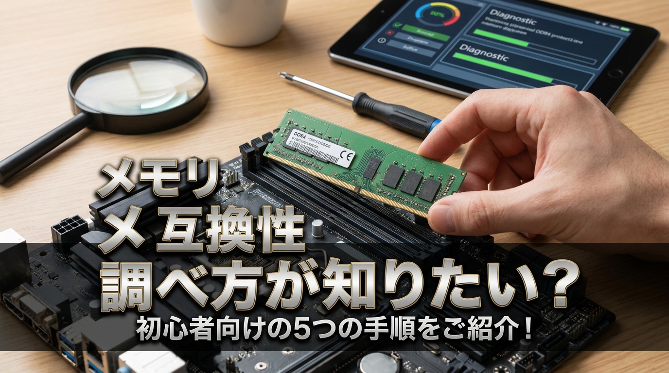 メモリ 互換性 調べ方が知りたい？初心者向けの5つの手順をご紹介！