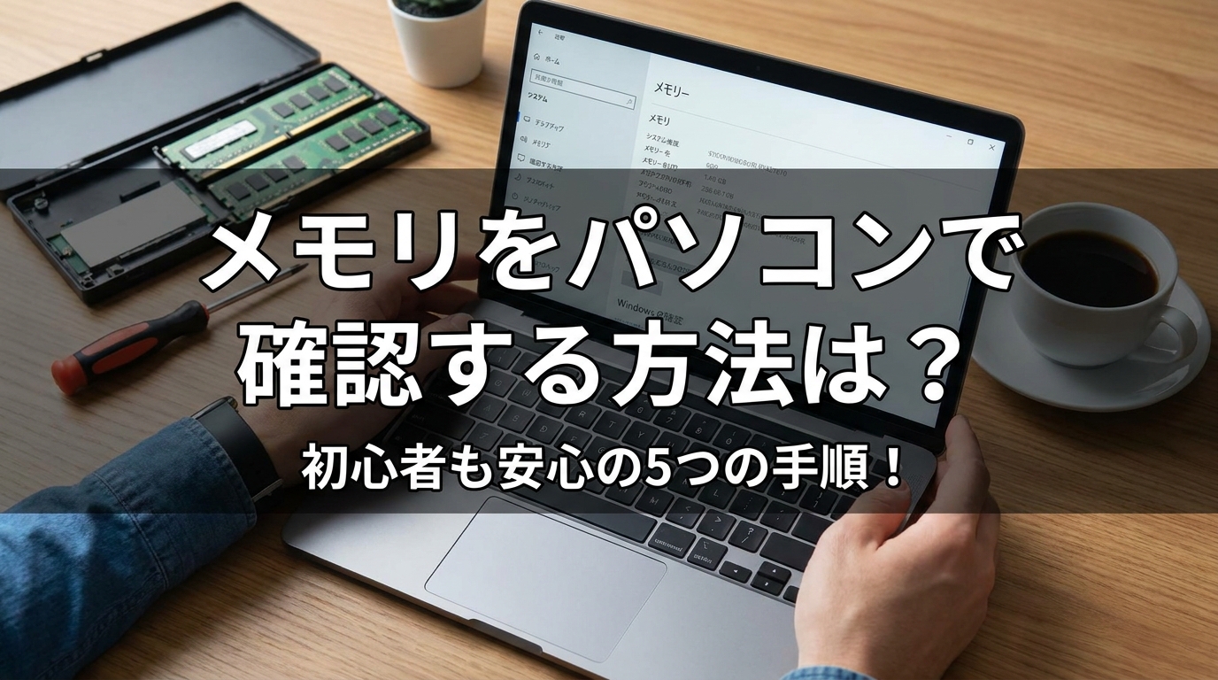 メモリをパソコンで確認する方法は？初心者も安心の5つの手順！