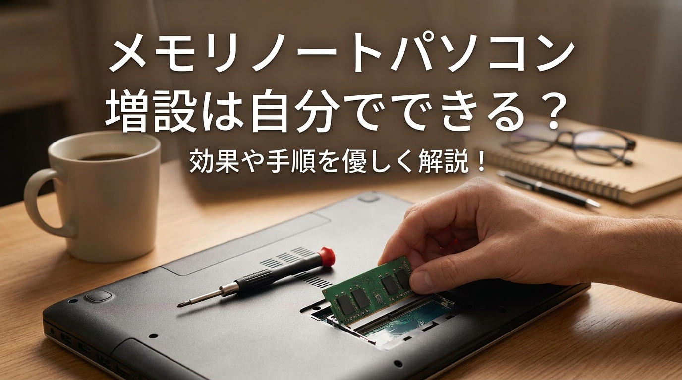 メモリ ノートパソコン 増設は自分でできる？効果や手順を優しく解説！