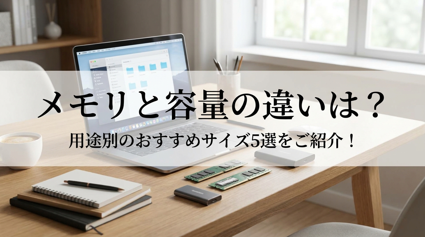メモリと容量の違いは？用途別のおすすめサイズ5選をご紹介！