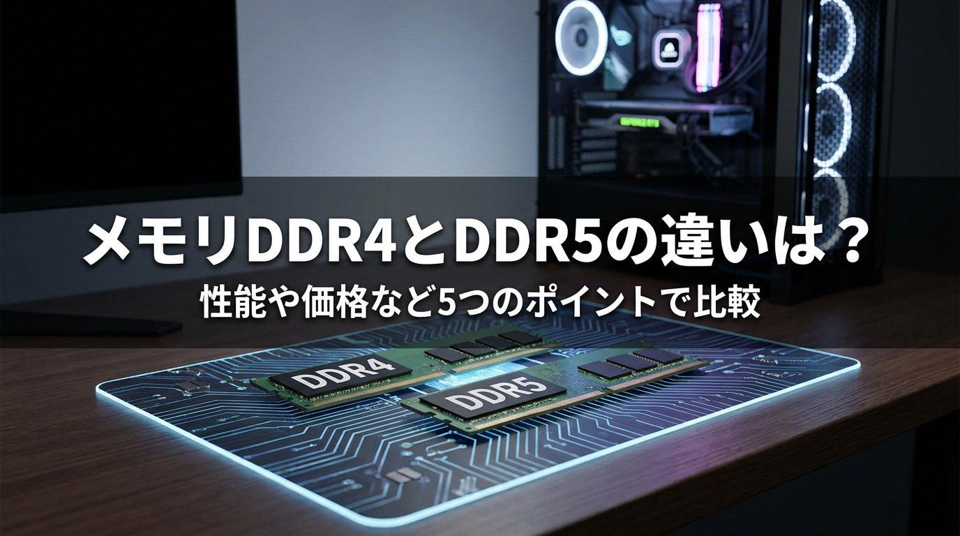メモリDDR4とDDR5の違いは？性能や価格など5つのポイントで比較
