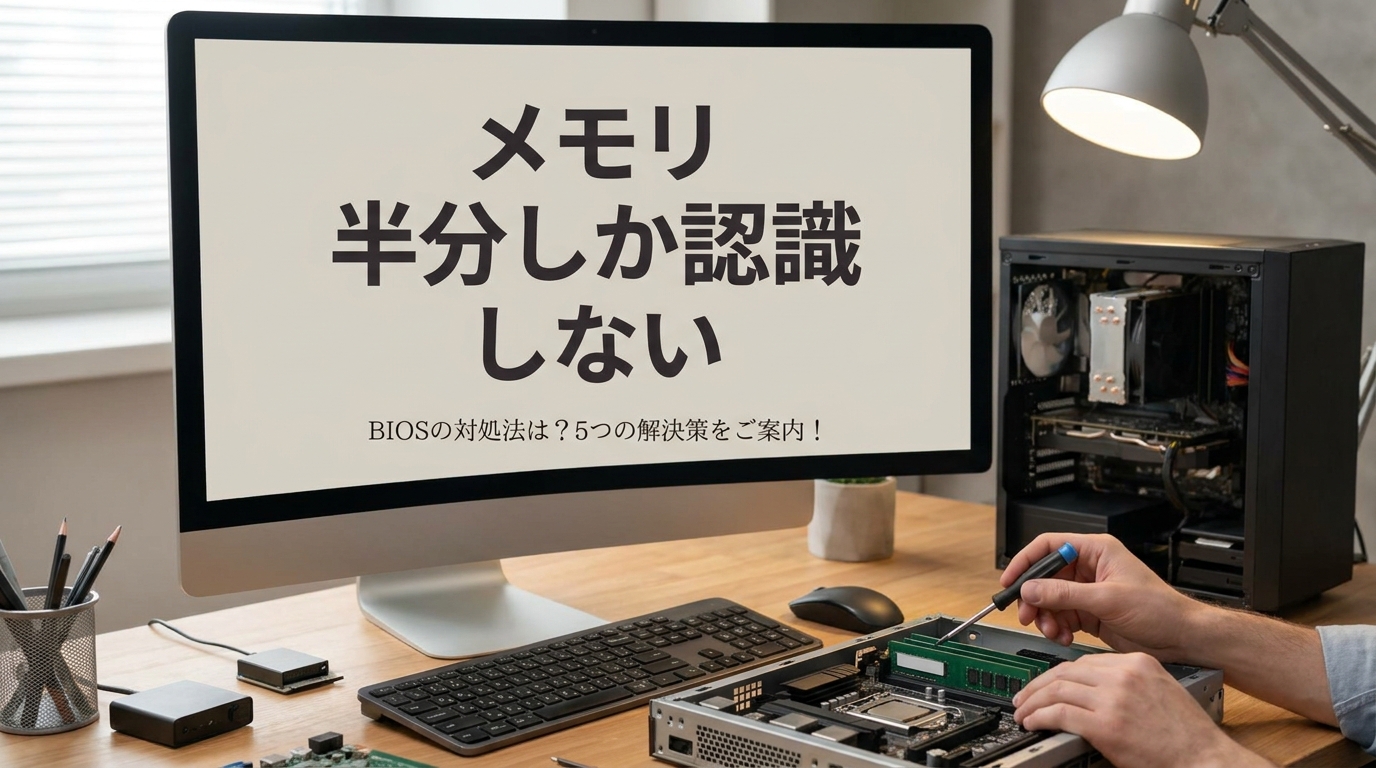 メモリ 半分しか認識 しない BIOSの対処法は？5つの解決策をご案内！