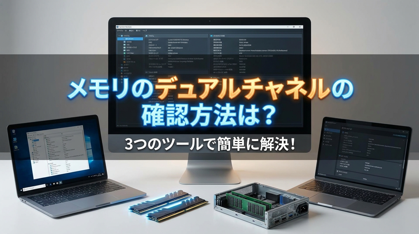 メモリのデュアルチャネルの確認方法は？3つのツールで簡単に解決！