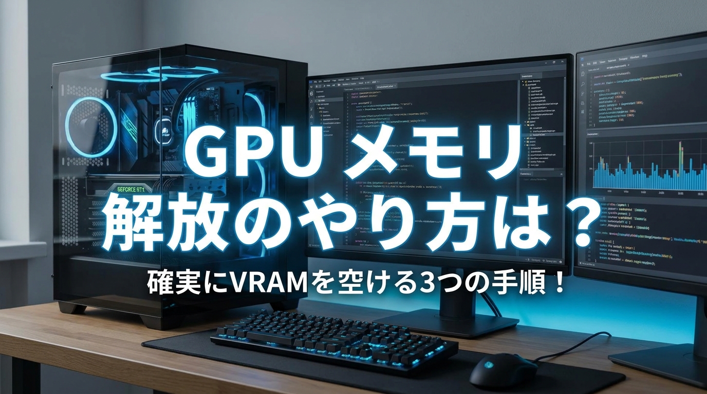 GPU メモリ 解放のやり方は？確実にVRAMを空ける3つの手順！