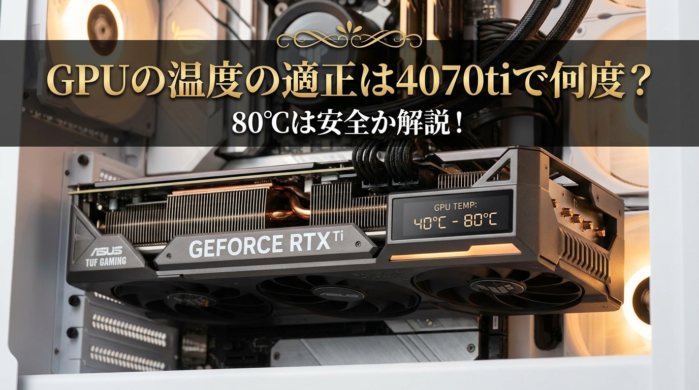 GPUの温度の適正は4070tiで何度？80℃は安全か解説！