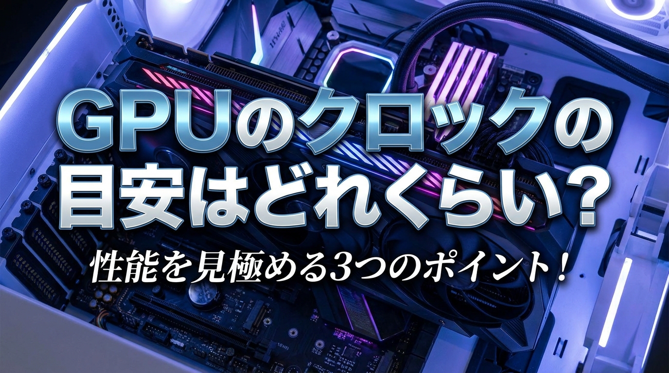 GPUのクロックの目安はどれくらい？性能を見極める3つのポイント！