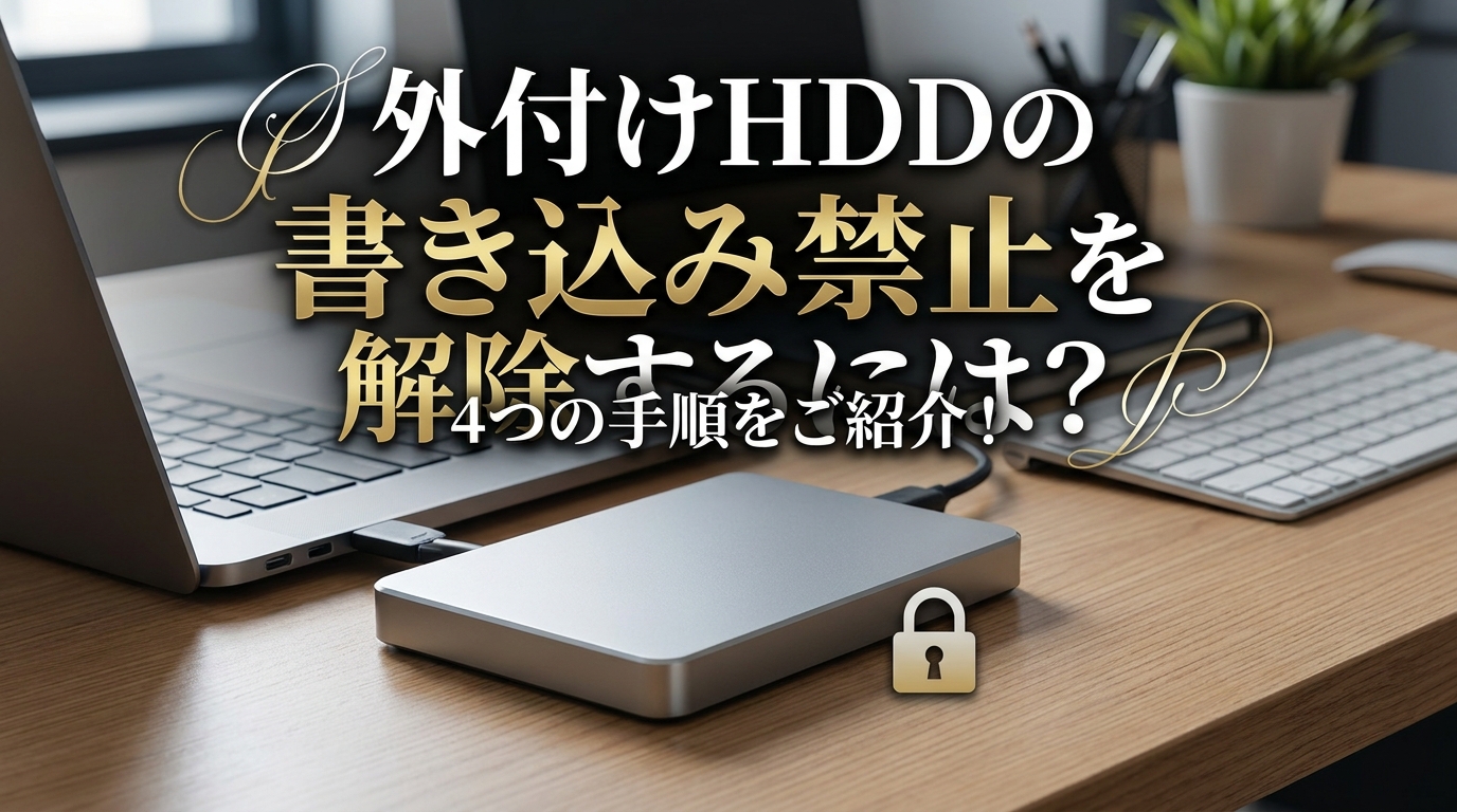 外付けhddの書き込み禁止を解除するには？4つの手順をご紹介！