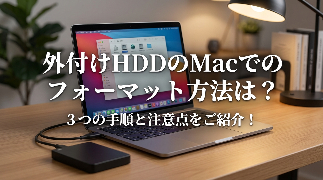 外付けhddのmacでのフォーマット方法は？3つの手順と注意点をご紹介！